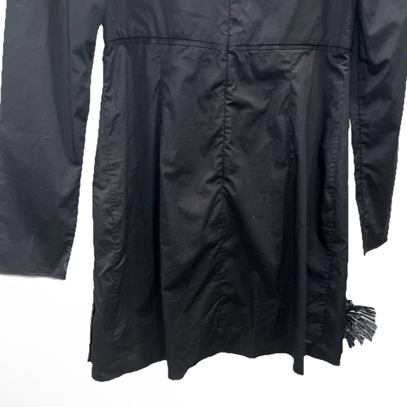 JOHANNA ORTIZ dress mini black sz 8 long sleeve Magic Touch embroidered raffia - Picture 11 of 15